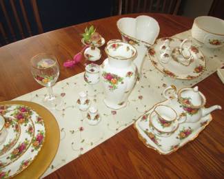 Royal Albert Bone China & Serving Pieces, Large Set