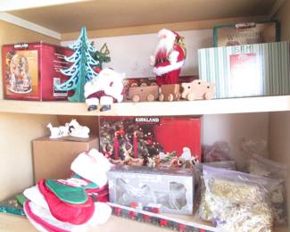 Christmas Variety:  Wooden Train, Santa, Trees, Snow Globes, Lighting 