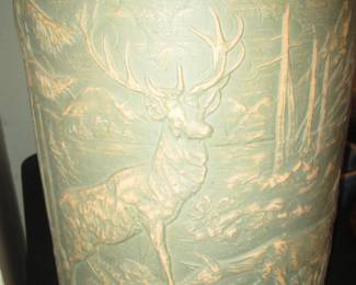 Large Antique Elk Sand Jar, Robinson Ransbottom Pottery Co.