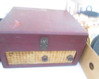 Vintage Portable Phonograph, C-Mid 20th Century