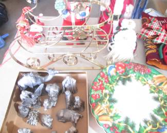 Sleigh & Nativity Scene Figurines