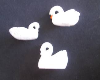 3-Dendritic Jasper Carved Zuni Fetishes By Artist Hubert Pincion (Promote Healing Properties) ~1 1/2" X 1 1/4"