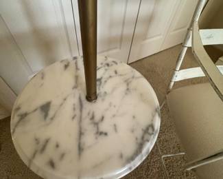 Mid Century Italian French Country  Marble Tier Floor Lamp