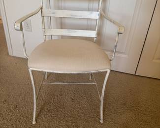 IRON CHAIR by Charleston Forge Side Chair | Padded Seating 