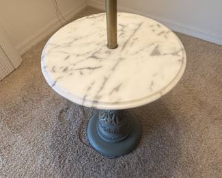 Mid Century Italian French Country  Marble Tier Floor Lamp
