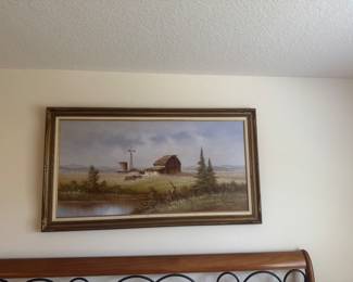 Nice Original Oil On Canvas Paints By Canadian Artist "Haywood " Framed 54x30.5