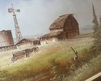 Nice Original Oil On Canvas Paints By Canadian Artist "Haywood " Framed 54x30.5