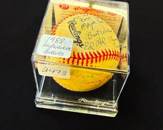 1988 Milwakee Braves Signed Baseball