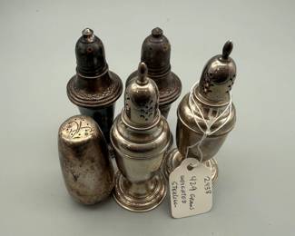 Sterling Silver Salt and Peppers 429 Grams Weighted Sterling