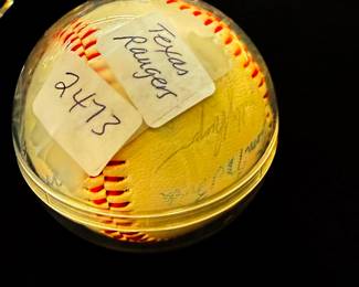 Texas Rangers Signed Baseball