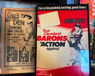 Cleveland Barons and The Fox's Den Framed Advertising