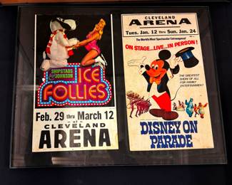Cleveland Arena Ice Follies and Disney On Parade Posters