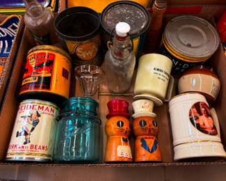 Vintage Advertising Tins and Mugs