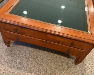 coffee table with drawer for collectibles