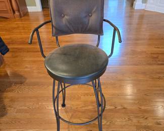 6 leather bar stools