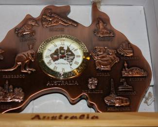 NIB Brass Australian clock