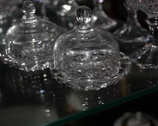 2 small butter dishes w/lids