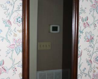 Vintage arch top wood frame mirror