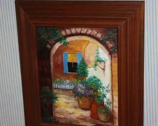 2 of 2 oil on canvas framed paintings 