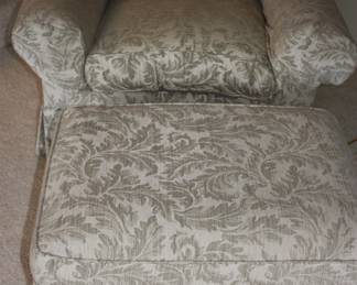 Oversize sofa chair w/matching ottoman  no snags/rips/stains
