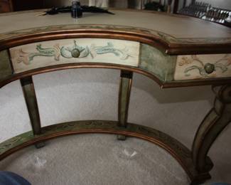 Unusual style semi circle writing desk w/matching chair  