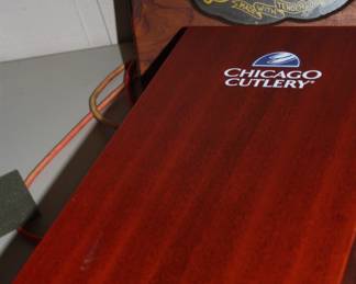 Chicago Cutlery in mahogany case