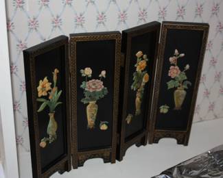 Beautiful small 4 panel jade screen