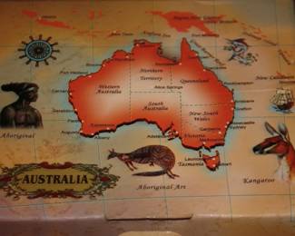 NIB Brass Australian clock