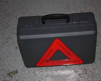 Roadside hazard equipment in hard side case