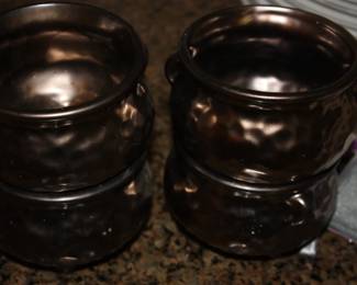 4 ceramic soup bowls  McCoy pottery