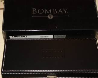 Bombay set of dominos in leather case