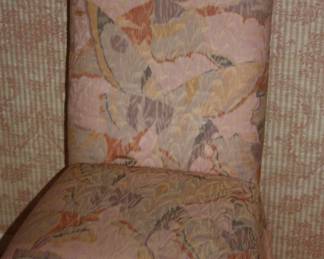 Beautiful high back pink fabric dressing chair