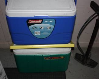 2 Coleman 25 qt ice chests