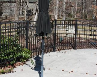 Outside umbrella and stand