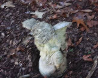 Small concrete angel yard art