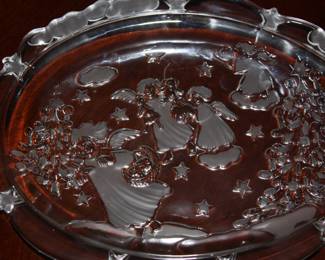 Christmas holiday embossed tray