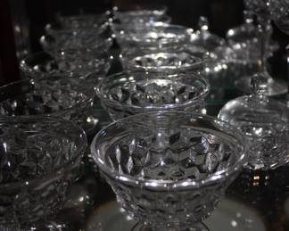 4 cut glass dessert bowls