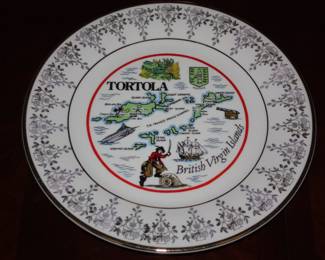 Tortola island plate - no chips/cracks