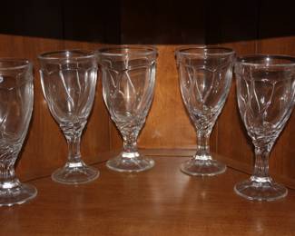 5 crystal Nora tike stemmed glasses 