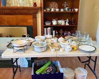 dishes and picture frames