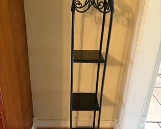 three tier black shelf