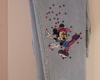 Bejeweled Jeans with Mini Mouse Patch