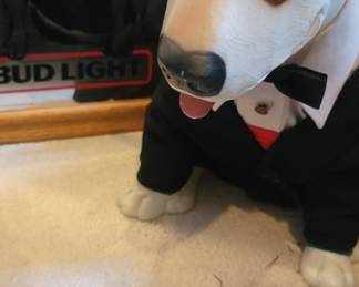 1980's Bud Light Spuds Mackenzie Blow Mold Bar Lamp