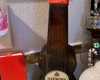 ED. Delage "HARMONY" Sherry Cream Guitar Shaped Decanter Bottle