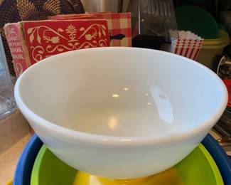 Milk Glass Mixing Bowl