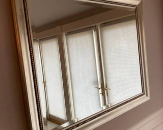 Silver Tone Beveled Edge Rectangular Wall Mirror
