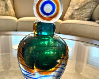 Saks Fifth Avenue Murano Glass Perfume Bottle