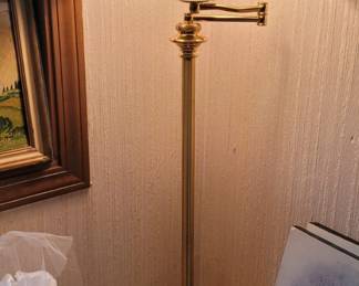 Brass Swing Arm Floor Lamp