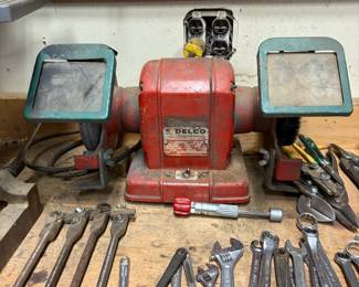Auger Bits, Crescent Wrenches, Delco Bench Grinder
