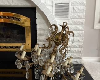 Louis XVI Style Gilt-Bronze and Crystal Chandelier